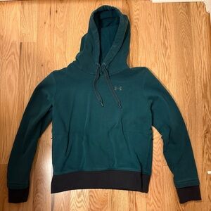 Under Armour 💚 Green & Black Hoodie with Zipper Pocket - Women’s Small